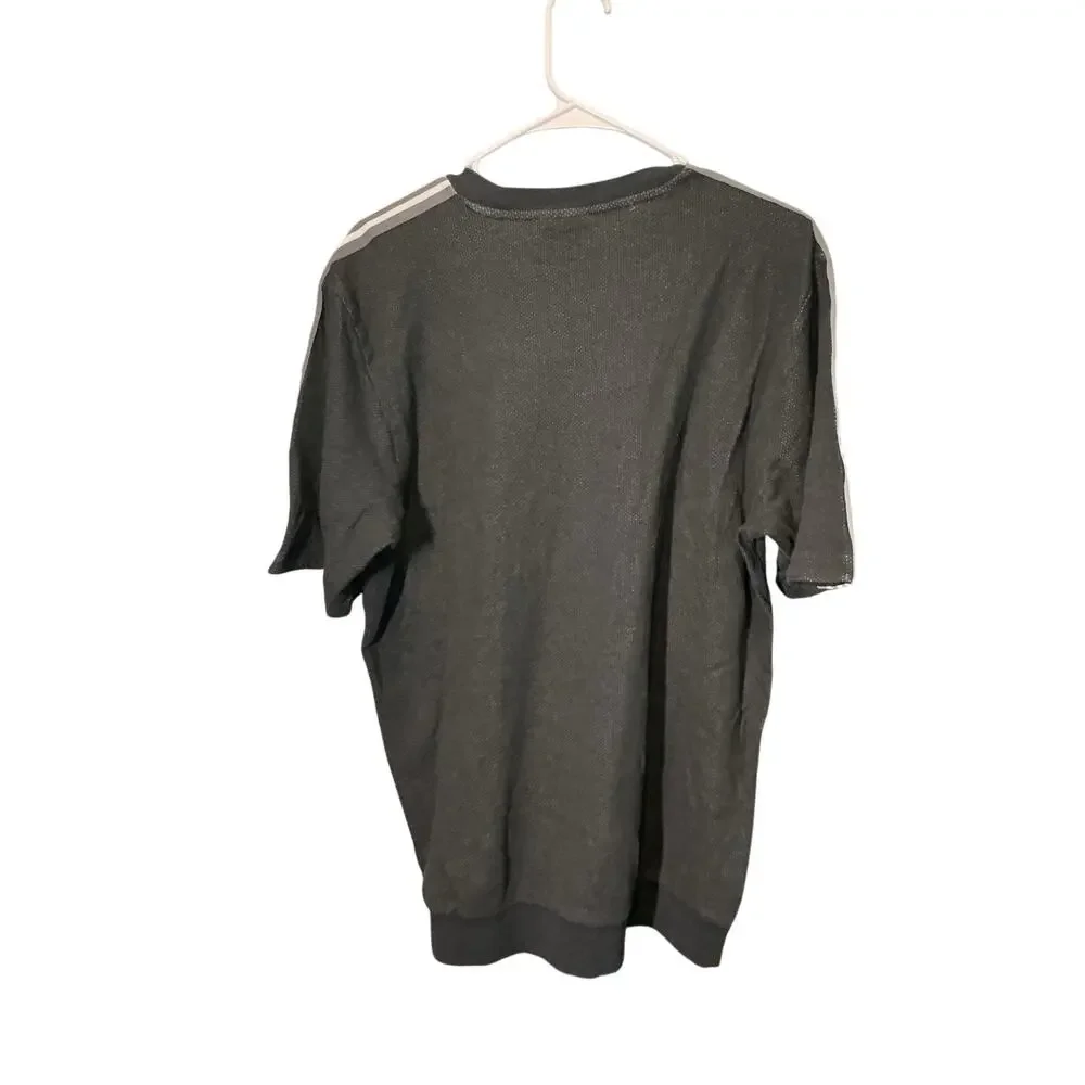 Adidas Post Game Black Grey Short Sleeve Crewneck Shirt Size L